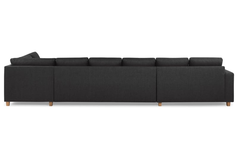 Crazy 6-sits Högervänd U-formad XX-Large Soffa med Divan och Schäslong i Tyg - Antracit - Möbler - Vardagsrum - Soffor - U-soffor
