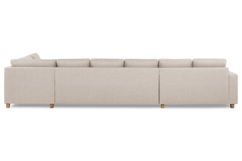 Crazy 6-sits Högervänd U-formad XX-Large Soffa med Divan och Schäslong i Tyg - Beige - Möbler - Vardagsrum - Soffor - U-soffor