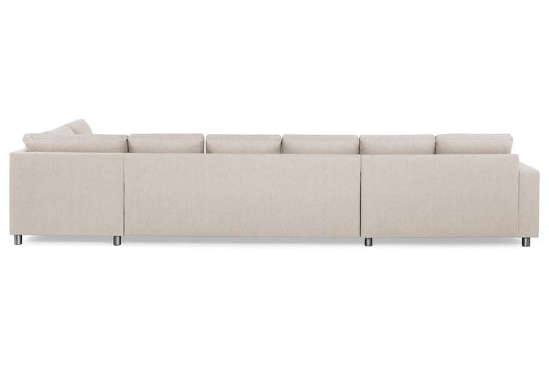 Crazy 6-sits Högervänd U-formad XX-Large Soffa med Divan och Schäslong i Tyg - Beige - Möbler - Vardagsrum - Soffor - U-soffor