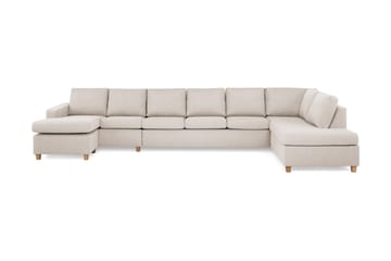 Crazy 6-sits Högervänd U-formad XX-Large Soffa med Divan och Schäslong i Tyg