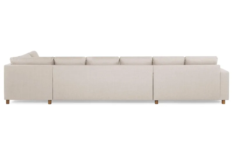 Crazy 6-sits Högervänd U-formad XX-Large Soffa med Divan och Schäslong i Tyg - Beige - Möbler - Vardagsrum - Soffor - U-soffor