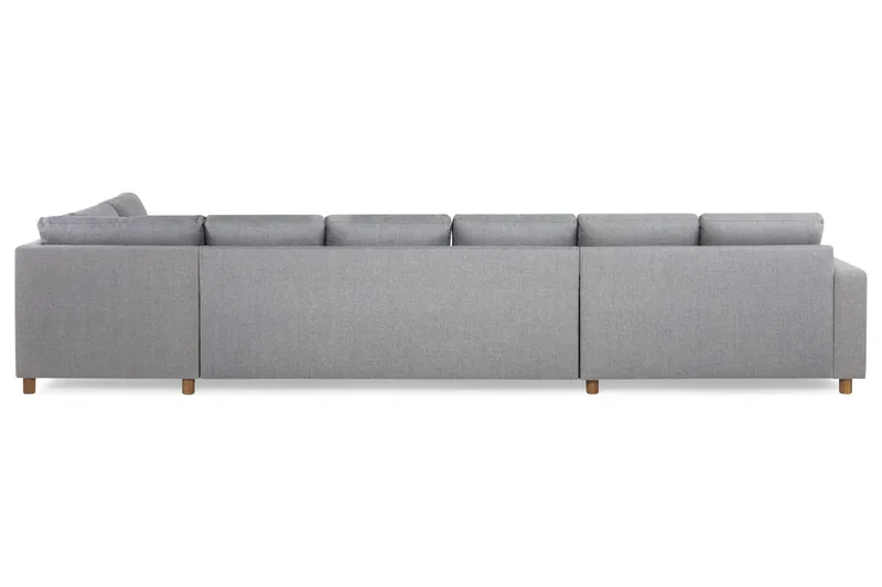 Crazy 6-sits Högervänd U-formad XX-Large Soffa med Divan och Schäslong i Tyg - Grå - Möbler - Vardagsrum - Soffor - U-soffor