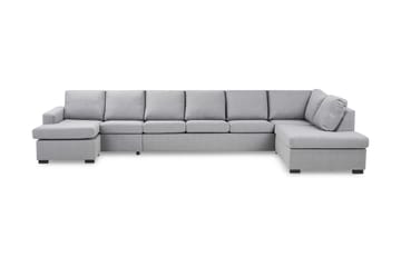 Crazy 6-sits Högervänd U-formad XX-Large Soffa med Divan och Schäslong i Tyg