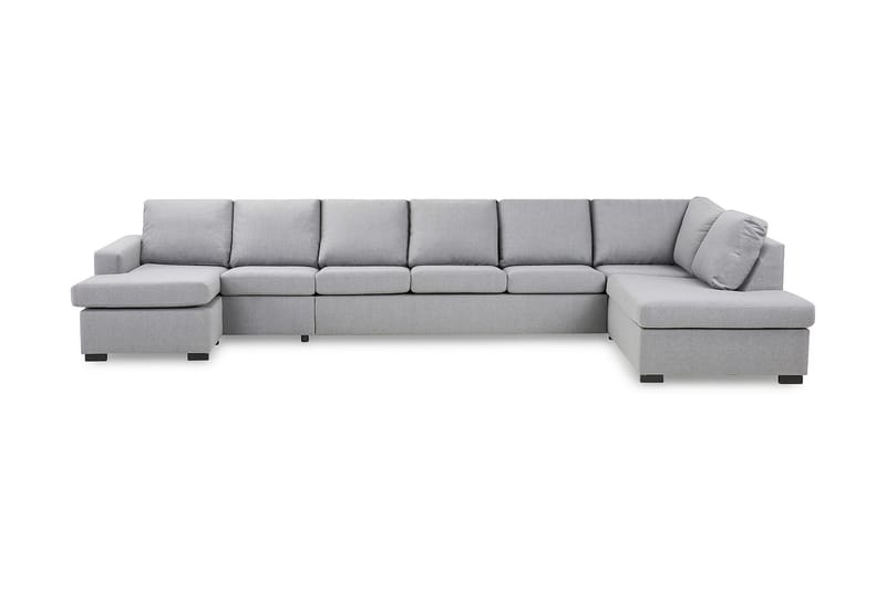 Crazy 6-sits Högervänd U-formad XX-Large Soffa med Divan och Schäslong i Tyg - Grå - Möbler - Vardagsrum - Soffor - U-soffor