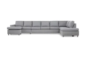Crazy 6-sits Högervänd U-formad XX-Large Soffa med Divan och Schäslong i Tyg