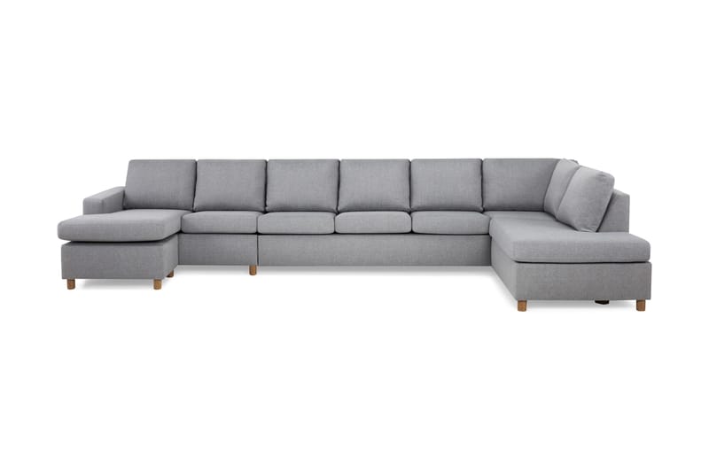 Crazy 6-sits Högervänd U-formad XX-Large Soffa med Divan och Schäslong i Tyg - Grå - Möbler - Vardagsrum - Soffor - U-soffor