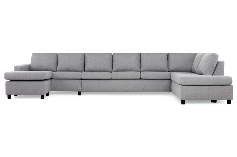 Crazy 6-sits Högervänd U-formad XX-Large Soffa med Divan och Schäslong i Tyg - Grå - Möbler - Vardagsrum - Soffor - U-soffor