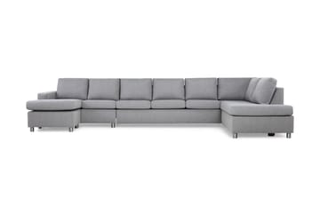 Crazy 6-sits Högervänd U-formad XX-Large Soffa med Divan och Schäslong i Tyg