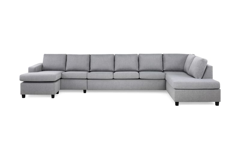Crazy 6-sits Högervänd U-formad XX-Large Soffa med Divan och Schäslong i Tyg - Grå - Möbler - Vardagsrum - Soffor - U-soffor