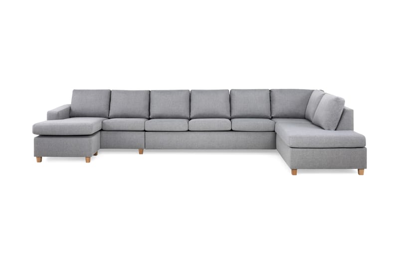 Crazy 6-sits Högervänd U-formad XX-Large Soffa med Divan och Schäslong i Tyg - Grå - Möbler - Vardagsrum - Soffor - U-soffor