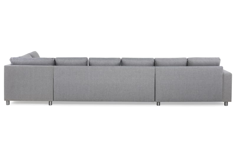 Crazy 6-sits Högervänd U-formad XX-Large Soffa med Divan och Schäslong i Tyg - Grå - Möbler - Vardagsrum - Soffor - U-soffor