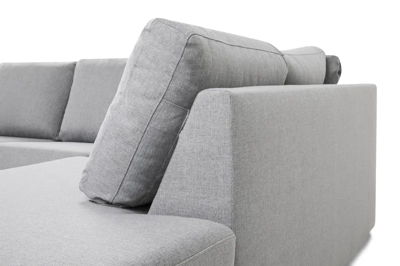 Crazy 6-sits Högervänd U-formad XX-Large Soffa med Divan och Schäslong i Tyg - Grå - Möbler - Vardagsrum - Soffor - U-soffor