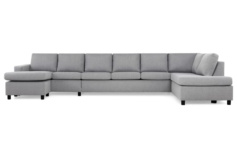Crazy 6-sits Högervänd U-formad XX-Large Soffa med Divan och Schäslong i Tyg - Grå - Möbler - Vardagsrum - Soffor - U-soffor