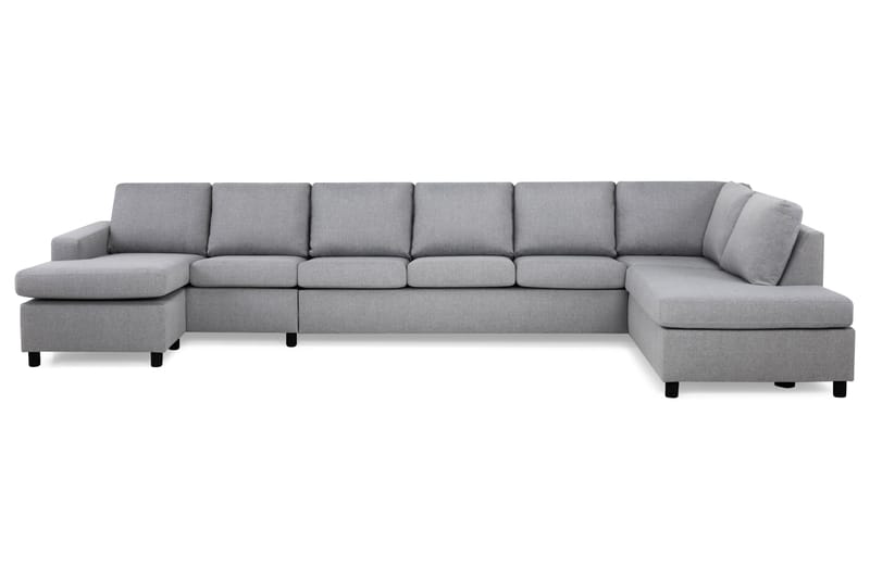 Crazy 6-sits Högervänd U-formad XX-Large Soffa med Divan och Schäslong i Tyg - Grå - Möbler - Vardagsrum - Soffor - U-soffor