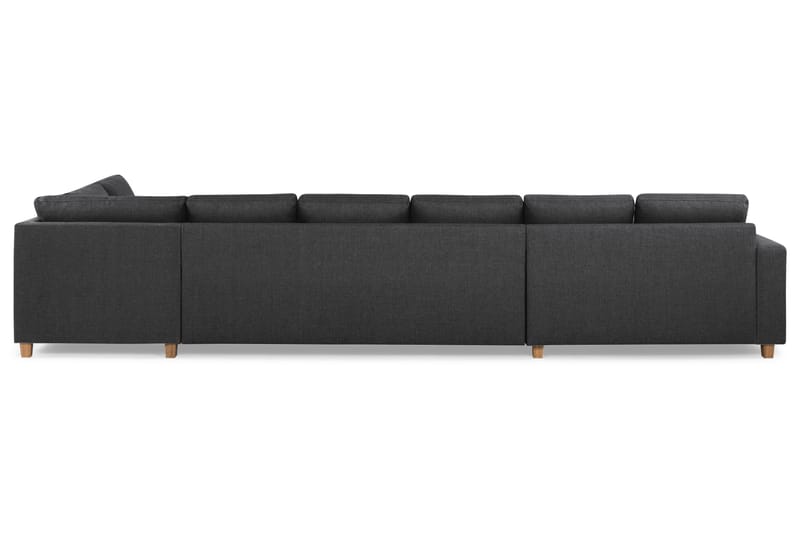 Crazy 6-sits Högervänd U-formad XX-Large Soffa med Divan och Schäslong i Tyg - Mörkgrå - Möbler - Vardagsrum - Soffor - U-soffor