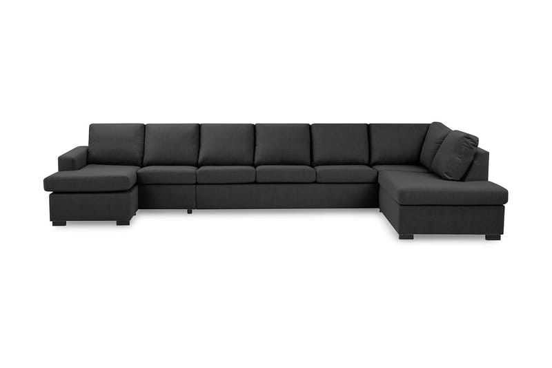 Crazy 6-sits Högervänd U-formad XX-Large Soffa med Divan och Schäslong i Tyg - Mörkgrå - Möbler - Vardagsrum - Soffor - U-soffor