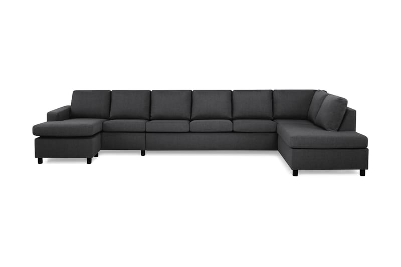 Crazy 6-sits Högervänd U-formad XX-Large Soffa med Divan och Schäslong i Tyg - Mörkgrå - Möbler - Vardagsrum - Soffor - U-soffor