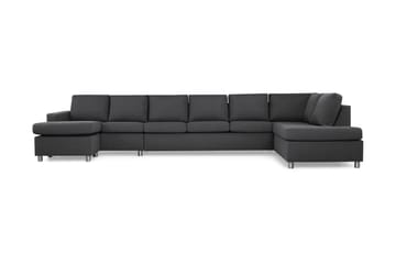 Crazy 6-sits Högervänd U-formad XX-Large Soffa med Divan och Schäslong i Tyg
