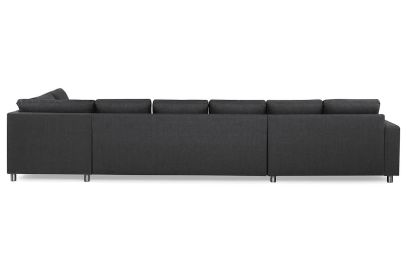 Crazy 6-sits Högervänd U-formad XX-Large Soffa med Divan och Schäslong i Tyg - Mörkgrå - Möbler - Vardagsrum - Soffor - U-soffor