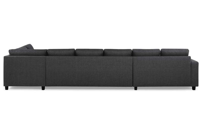 Crazy 6-sits Högervänd U-formad XX-Large Soffa med Divan och Schäslong i Tyg - Mörkgrå - Möbler - Vardagsrum - Soffor - U-soffor