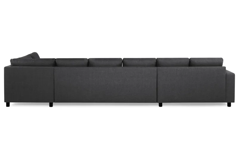 Crazy 6-sits Högervänd U-formad XX-Large Soffa med Divan och Schäslong i Tyg - Mörkgrå - Möbler - Vardagsrum - Soffor - U-soffor