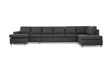 Crazy 6-sits Högervänd U-formad XX-Large Soffa med Divan och Schäslong i Tyg