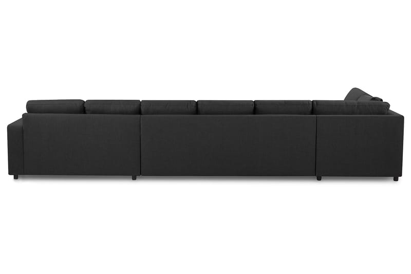Crazy 6-sits Vänstervänd U-formad XX-Large Soffa med Divan och Schäslong i Tyg - Antracit - Möbler - Vardagsrum - Soffor - U-soffor