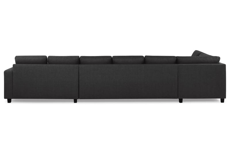 Crazy 6-sits Vänstervänd U-formad XX-Large Soffa med Divan och Schäslong i Tyg - Antracit - Möbler - Vardagsrum - Soffor - U-soffor