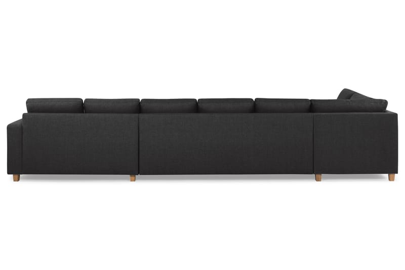 Crazy 6-sits Vänstervänd U-formad XX-Large Soffa med Divan och Schäslong i Tyg - Antracit - Möbler - Vardagsrum - Soffor - U-soffor