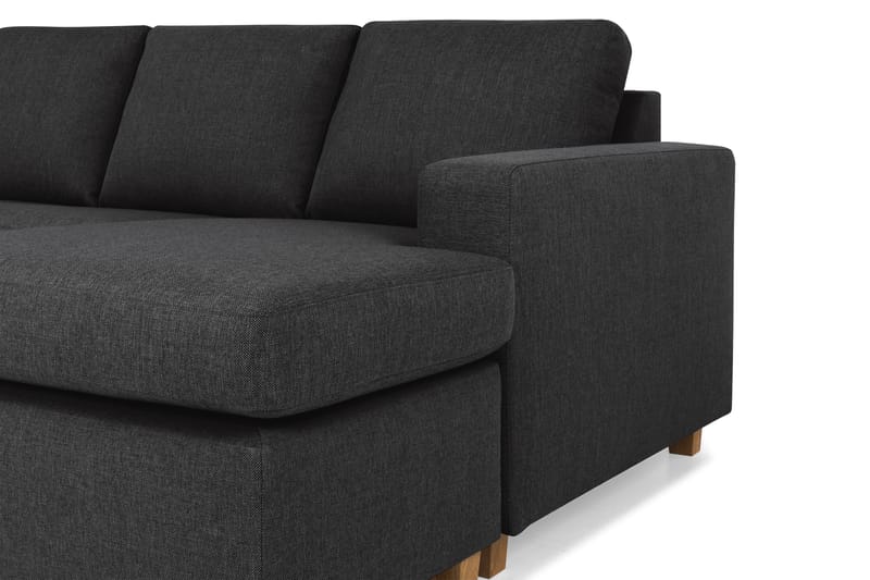 Crazy 6-sits Vänstervänd U-formad XX-Large Soffa med Divan och Schäslong i Tyg - Antracit - Möbler - Vardagsrum - Soffor - U-soffor