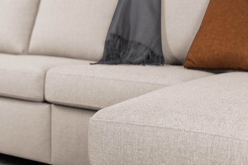 Crazy 6-sits Vänstervänd U-formad XX-Large Soffa med Divan och Schäslong i Tyg - Beige - Möbler - Vardagsrum - Soffor - U-soffor