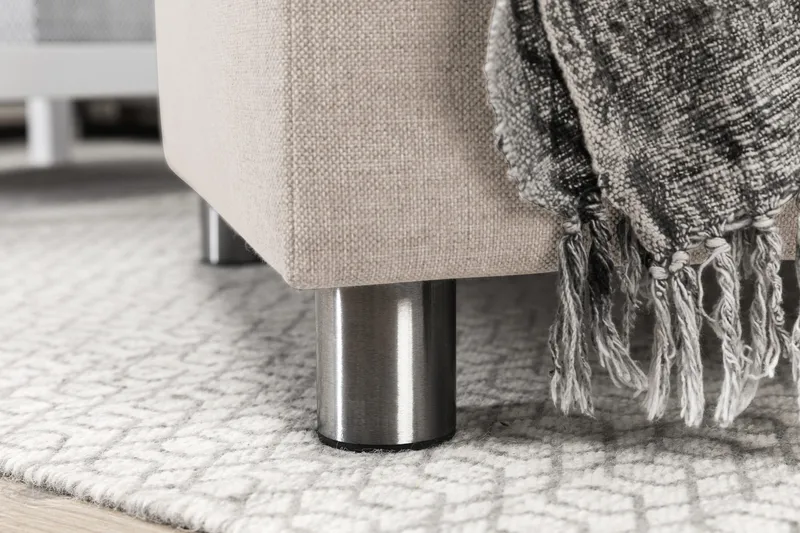 Crazy 6-sits Vänstervänd U-formad XX-Large Soffa med Divan och Schäslong i Tyg - Beige - Möbler - Vardagsrum - Soffor - U-soffor