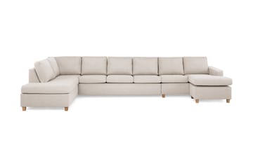 Crazy 6-sits Vänstervänd U-formad XX-Large Soffa med Divan och Schäslong i Tyg
