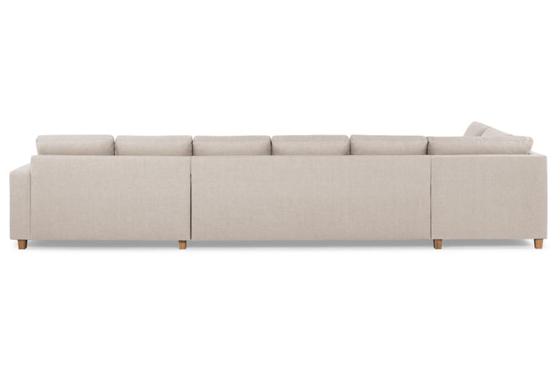 Crazy 6-sits Vänstervänd U-formad XX-Large Soffa med Divan och Schäslong i Tyg - Beige - Möbler - Vardagsrum - Soffor - U-soffor