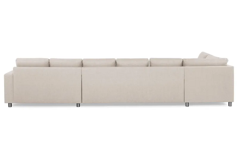 Crazy 6-sits Vänstervänd U-formad XX-Large Soffa med Divan och Schäslong i Tyg - Beige - Möbler - Vardagsrum - Soffor - U-soffor