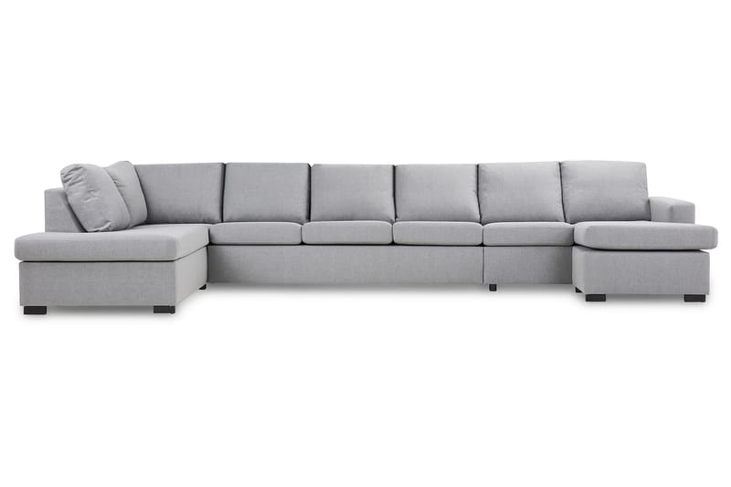 Crazy 6-sits Vänstervänd U-formad XX-Large Soffa med Divan och Schäslong i Tyg - Grå - Möbler - Vardagsrum - Soffor - U-soffor