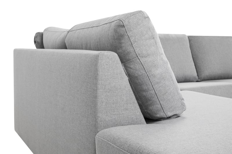 Crazy 6-sits Vänstervänd U-formad XX-Large Soffa med Divan och Schäslong i Tyg - Grå - Möbler - Vardagsrum - Soffor - U-soffor