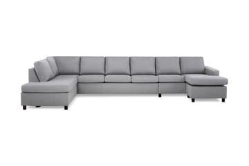 Crazy 6-sits Vänstervänd U-formad XX-Large Soffa med Divan och Schäslong i Tyg