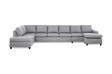 Crazy 6-sits Vänstervänd U-formad XX-Large Soffa med Divan och Schäslong i Tyg