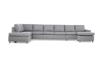 Crazy 6-sits Vänstervänd U-formad XX-Large Soffa med Divan och Schäslong i Tyg