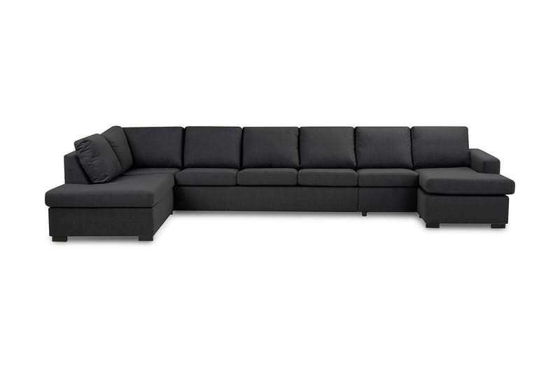 Crazy 6-sits Vänstervänd U-formad XX-Large Soffa med Divan och Schäslong i Tyg - Mörkgrå - Möbler - Vardagsrum - Soffor - U-soffor