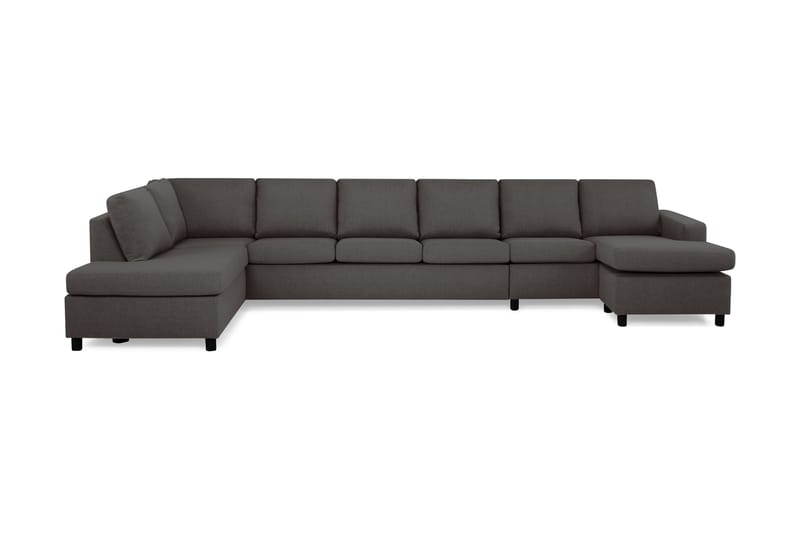 Crazy 6-sits Vänstervänd U-formad XX-Large Soffa med Divan och Schäslong i Tyg - Mörkgrå - Möbler - Vardagsrum - Soffor - U-soffor
