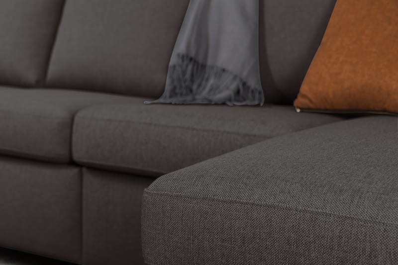 Crazy 6-sits Vänstervänd U-formad XX-Large Soffa med Divan och Schäslong i Tyg - Mörkgrå - Möbler - Vardagsrum - Soffor - U-soffor