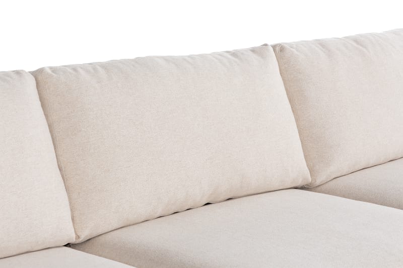 Cuba 5-sits Högervänd U-formad Soffa med Divan och Schäslong i Konstläder/Tyg - Brun / Beige - Möbler - Vardagsrum - Soffor - U-soffor