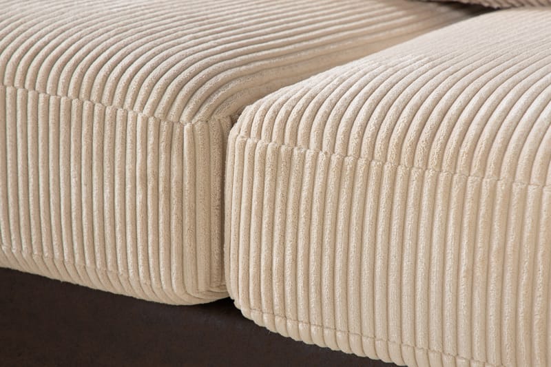 Cuba 5-sits Högervänd U-formad Soffa med Divan och Schäslong i Manchester/Konstläder inkl Kuvertkuddar - Brun / Beige - Möbler - Vardagsrum - Soffor - U-soffor