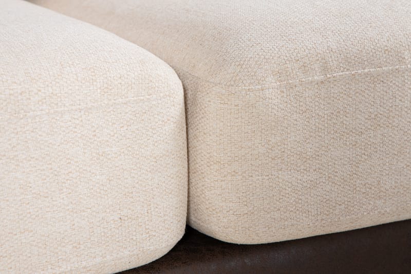 Cuba 5-sits Vänstervänd U-formad Soffa med Divan och Schäslong i Konstläder/Tyg inkl Kuvertkuddar - Brun / Beige - Möbler - Vardagsrum - Soffor - U-soffor