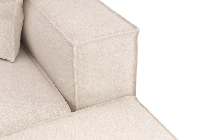 Cubo 5-sits U-formad Djup Modulsoffa Med Divan och Schäslong i Sammet - Beige - Möbler - Vardagsrum - Soffor - U-soffor