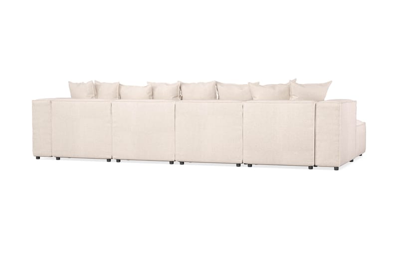 Cubo 5-sits U-formad Djup Modulsoffa Med Divan och Schäslong i Sammet - Beige - Möbler - Vardagsrum - Soffor - U-soffor