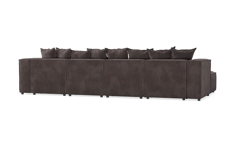 Cubo 5-sits U-formad Djup Modulsoffa Med Divan och Schäslong i Sammet - Mörkgrå - Möbler - Vardagsrum - Soffor - U-soffor