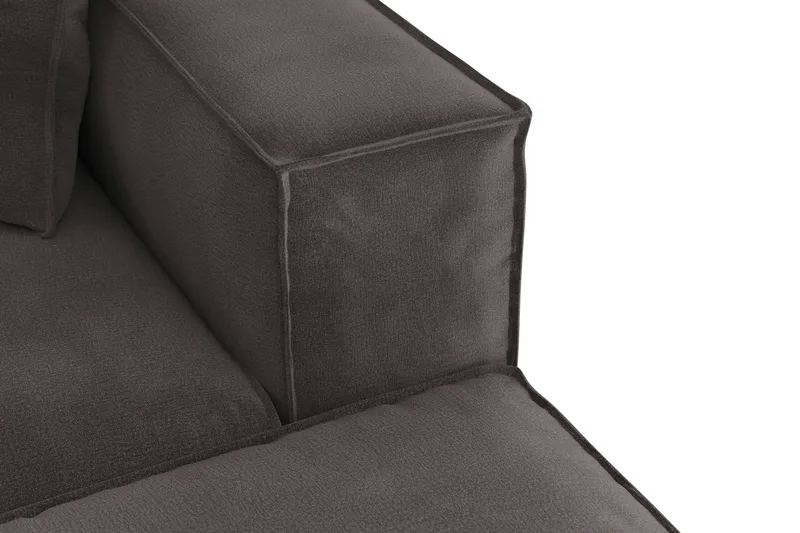 Cubo 5-sits U-formad Djup Modulsoffa Med Divan och Schäslong i Sammet - Mörkgrå - Möbler - Vardagsrum - Soffor - Sammetssoffor